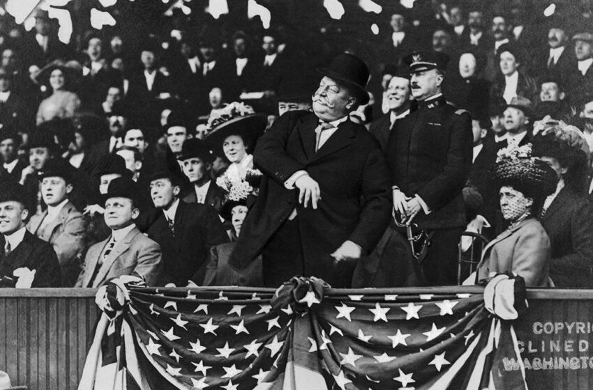  On this day in history, April 14, 1910, President Taft throws out first pitch at MLB game